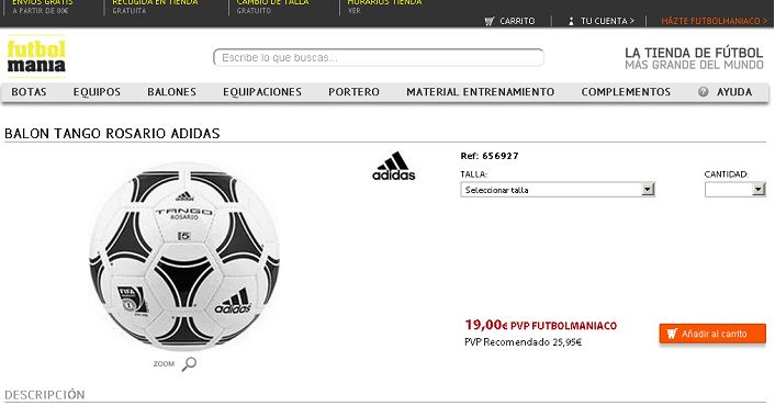 futbolmania tienda virtual